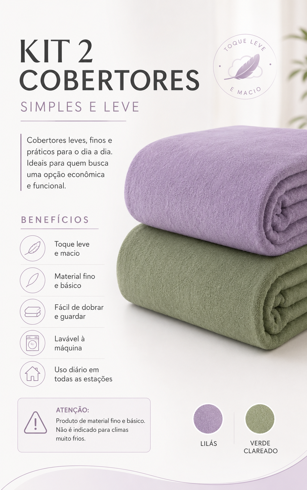 Kit Duplo Cobertores - Braumer Exclusive