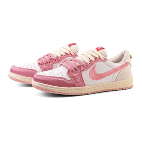 Nike Air Jordan 1 Retro Low OG Trophy Room Away (Branco/Rosa)